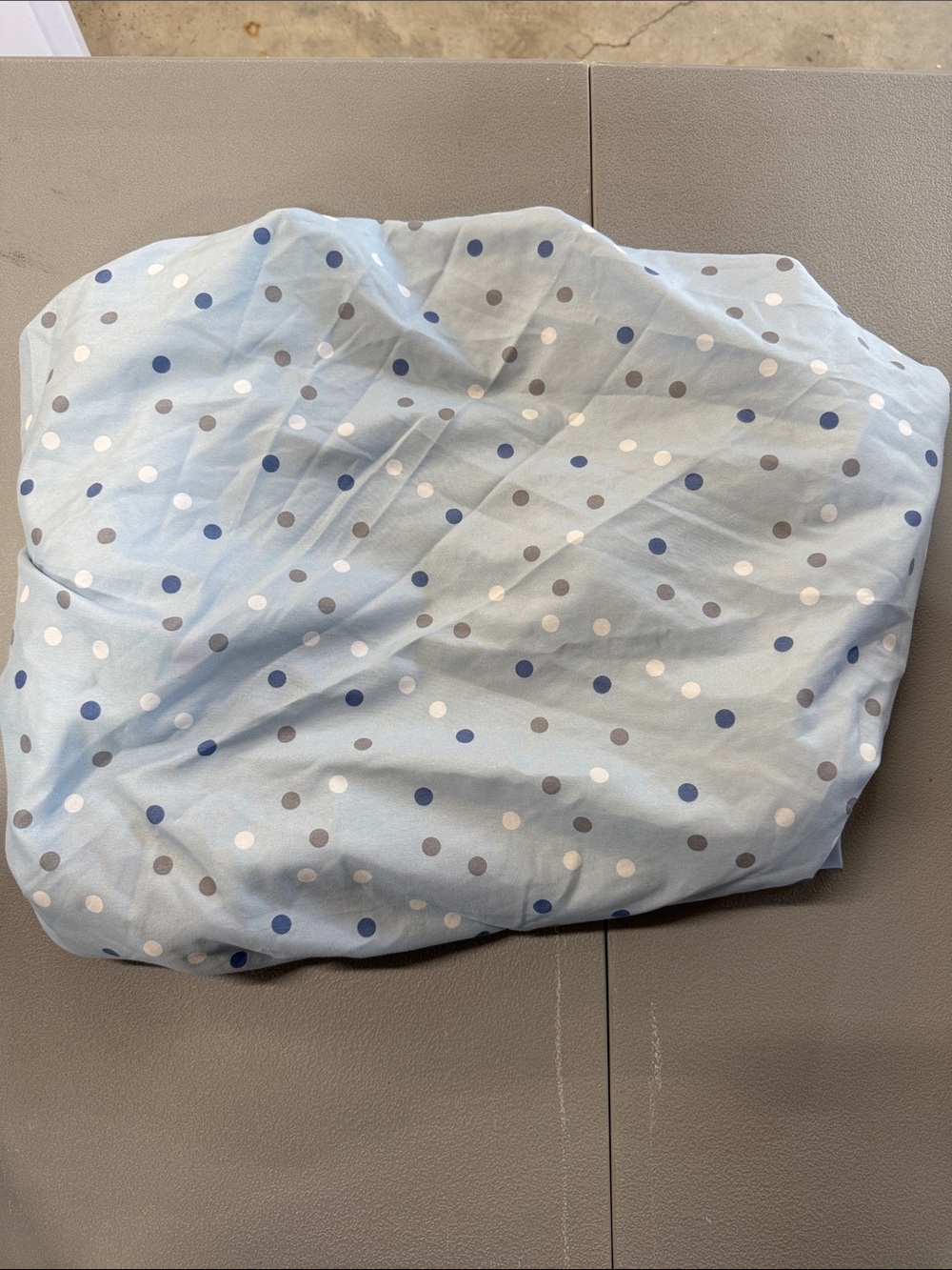 Target Light Blue Polka Dot Cotton Sheet - White, Navy, Gray Dots